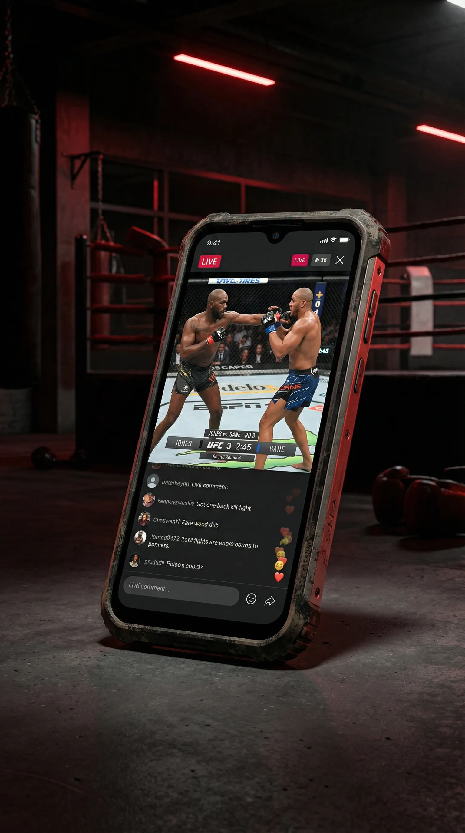 尊龙平台 移动端APP格斗直播界面